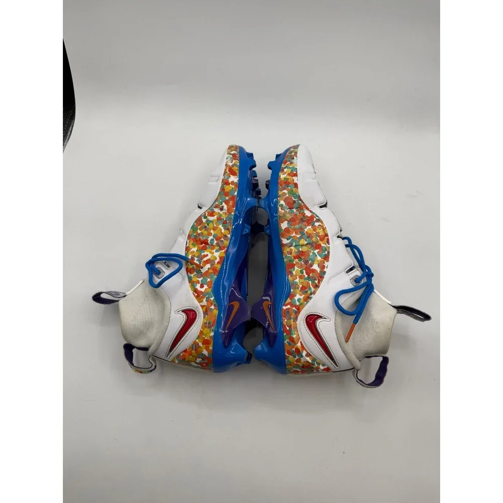 Nike LeBron 4 Menace 3 Fruity Pebbles Mens Football Cleats [FV8044-100] Size 7.5